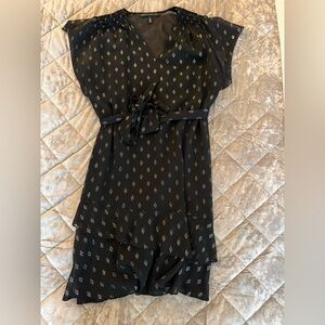 White House Black Market Black and Gold Dress